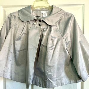 Silver polka dot capelet